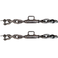 Two Universal 3 Point Hitch Chain Stabilizer Sway Check Chain 11.75-13.50